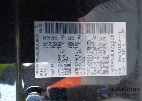 2018 Nissan Rogue S from USA, damaged, VIN 5N1AT2MV1JC826008